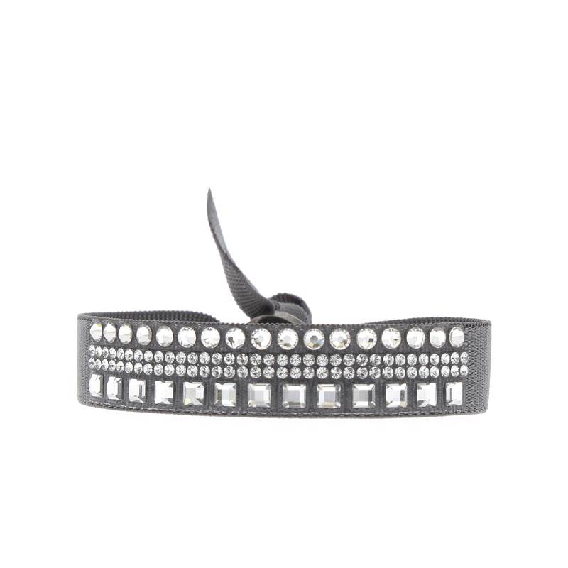 Rhinestone trio bracelet