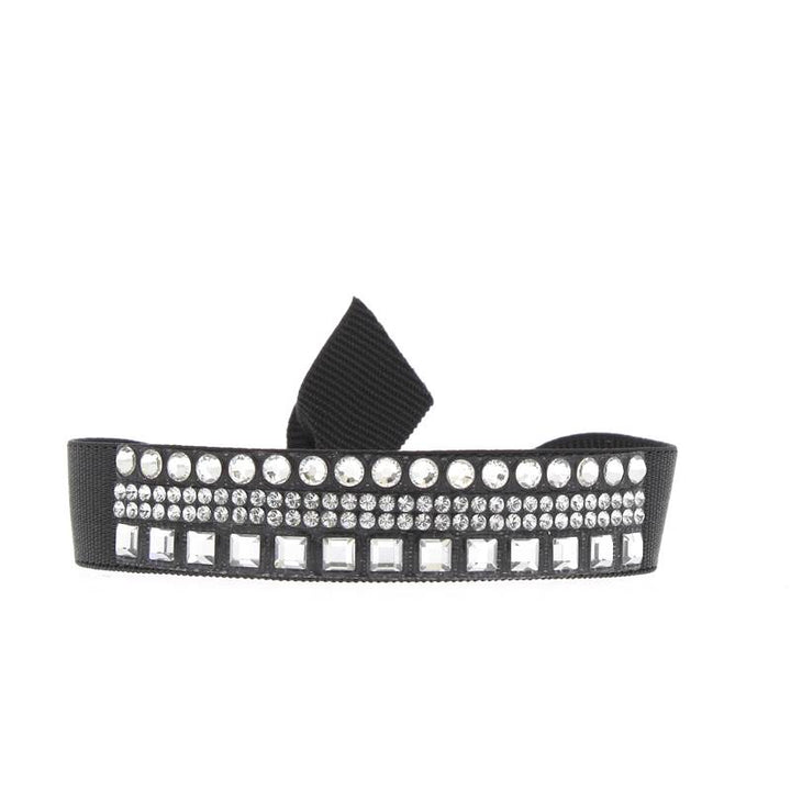 Rhinestone trio bracelet