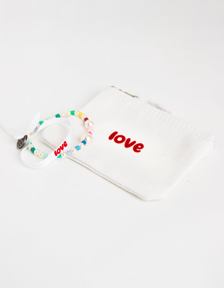 Love bracelets + pouch set