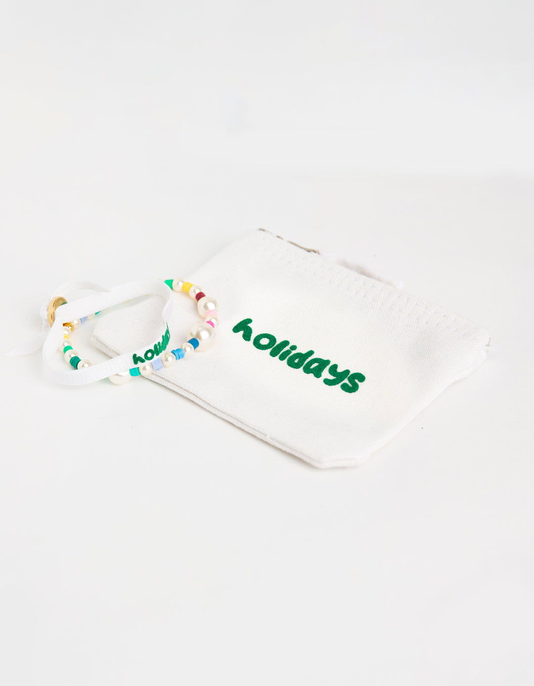 Holiday bracelets + pouch set