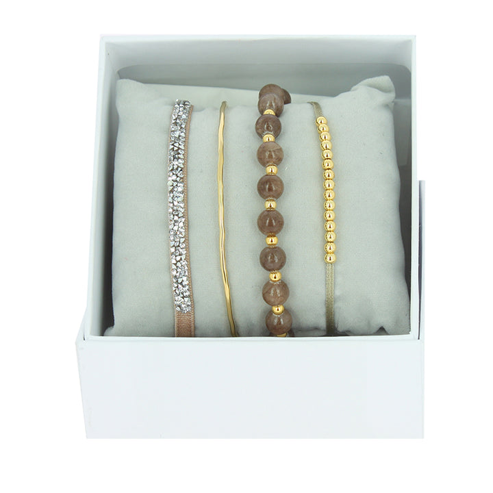 Rhinestone box bangle wire