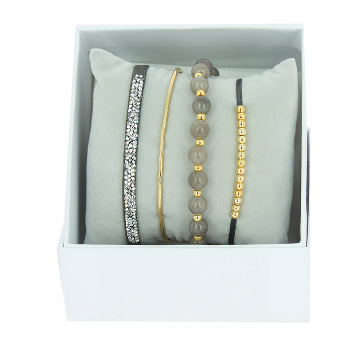 Rhinestone box bangle wire