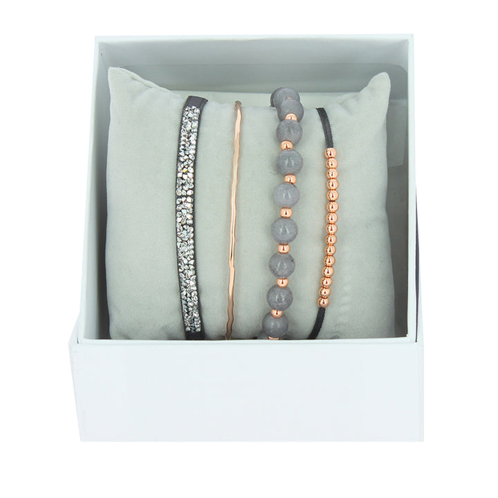 Rhinestone box bangle wire