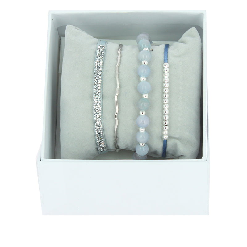 Rhinestone box bangle wire