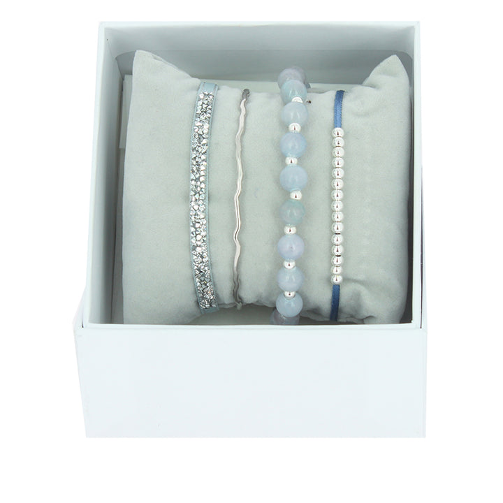 Rhinestone box bangle wire