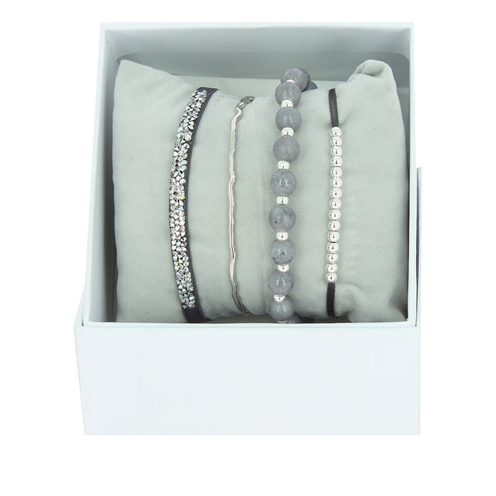 Rhinestone box bangle wire