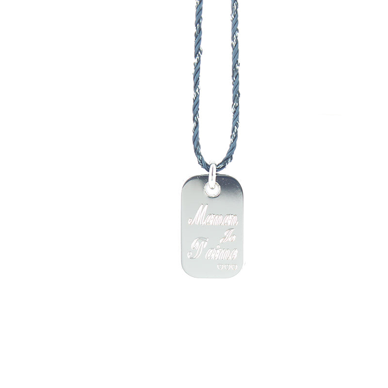 Collier plaque maman