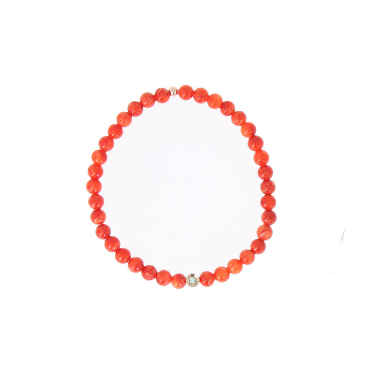 Bracelet perle serti fleur