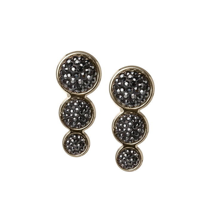 Boucles d oreilles pave rond trio