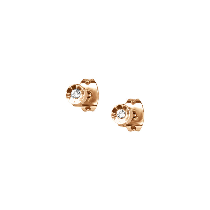 Boucles d oreilles serti fleur