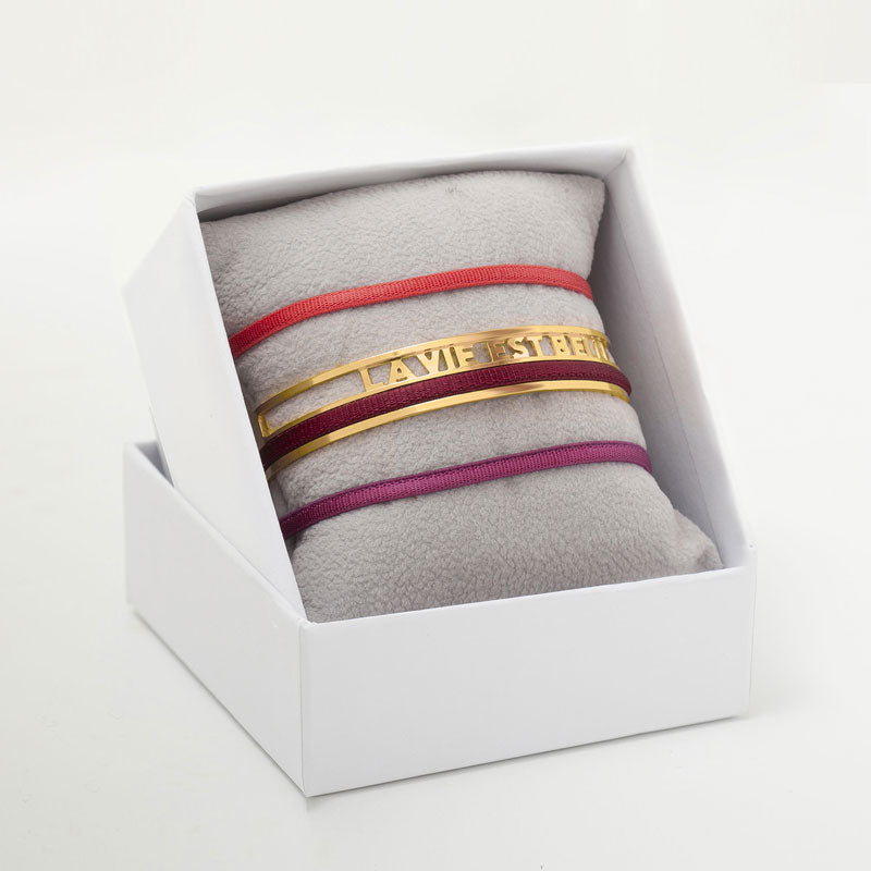 3mm ribbon bangle box life is beautiful