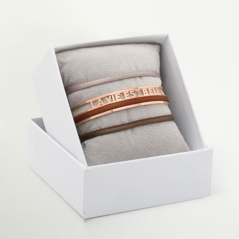 3mm ribbon bangle box life is beautiful