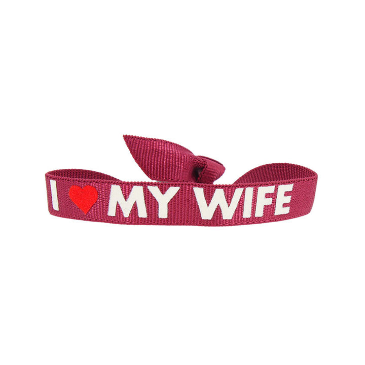 I love my wife message bracelet