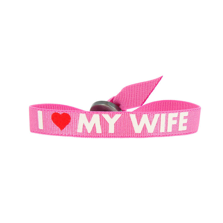 I love my wife message bracelet