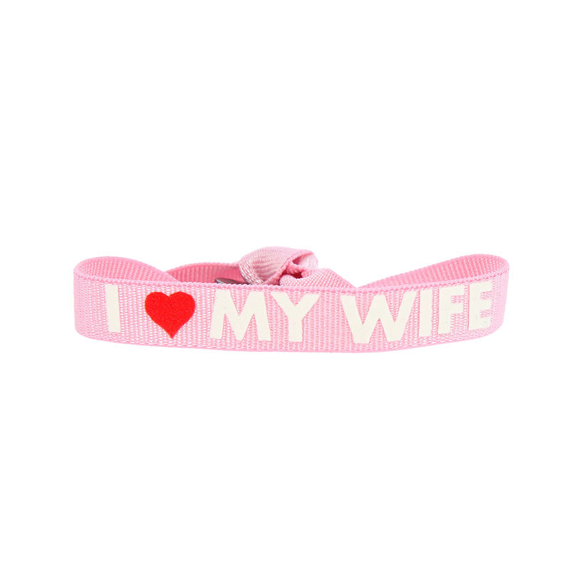 I love my wife message bracelet