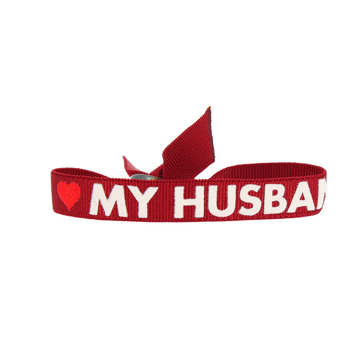 I love my husband message bracelet