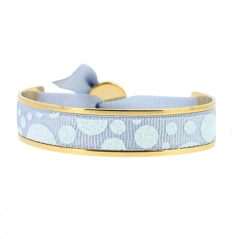 9mm glitter bubble ribbon bangle #