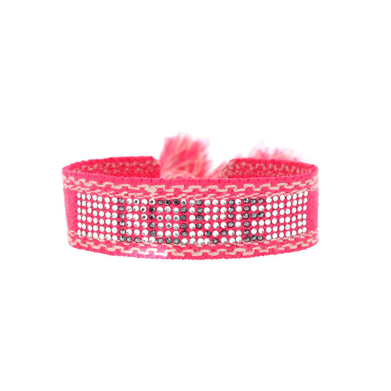 Full love crystal woven bracelet