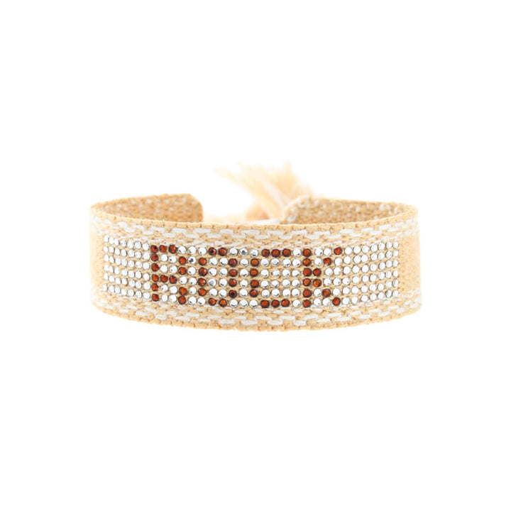 Full rock crystal woven bracelet 