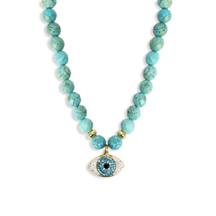 New large pearl eye necklace