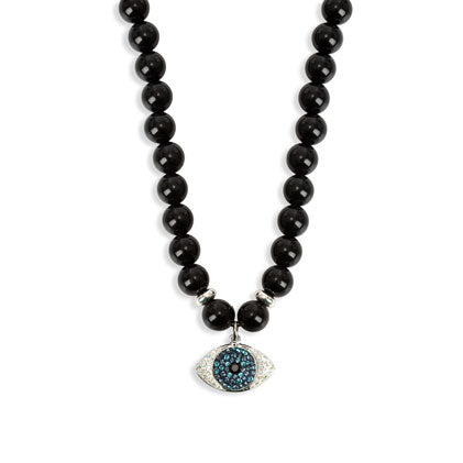 New large pearl eye necklace