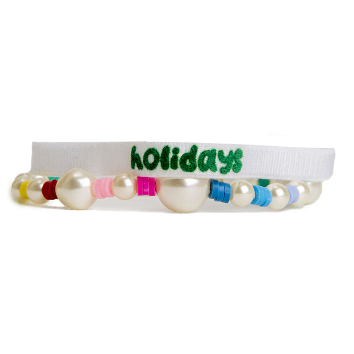 Holiday bracelets + pouch set