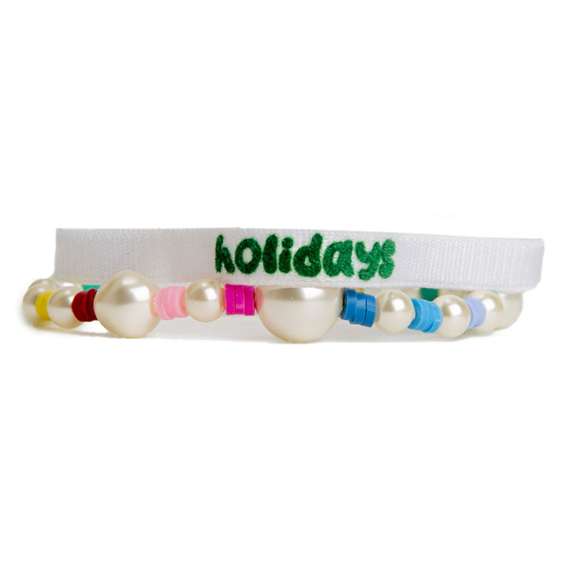 Holiday bracelets + pouch set