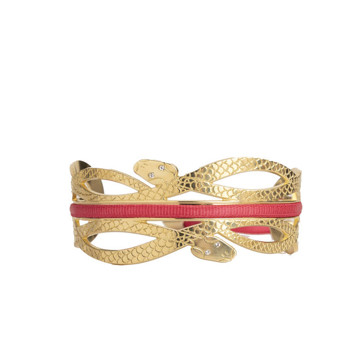 Elegant snake ribbon cuff