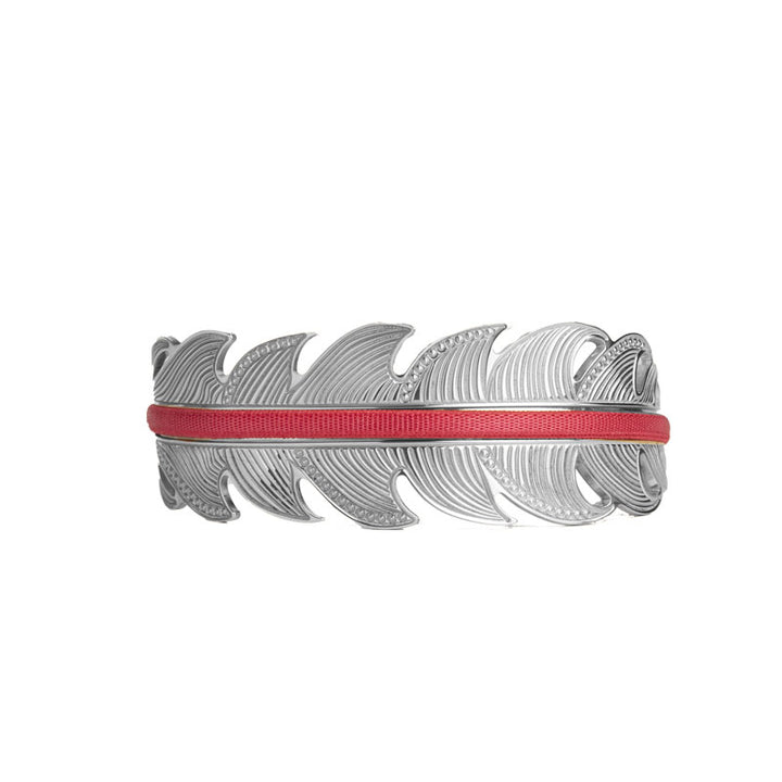 Elegant feather ribbon cuff