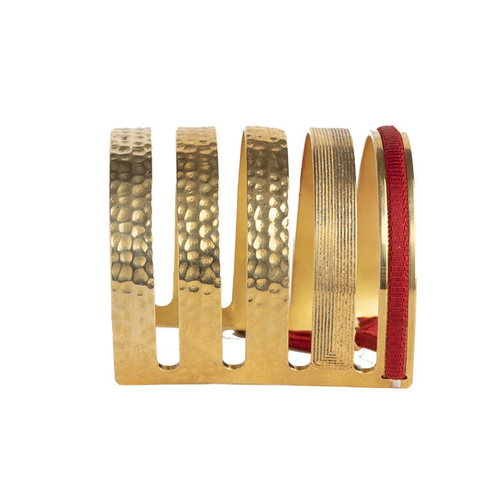 Elegant multi-row ribbon cuff