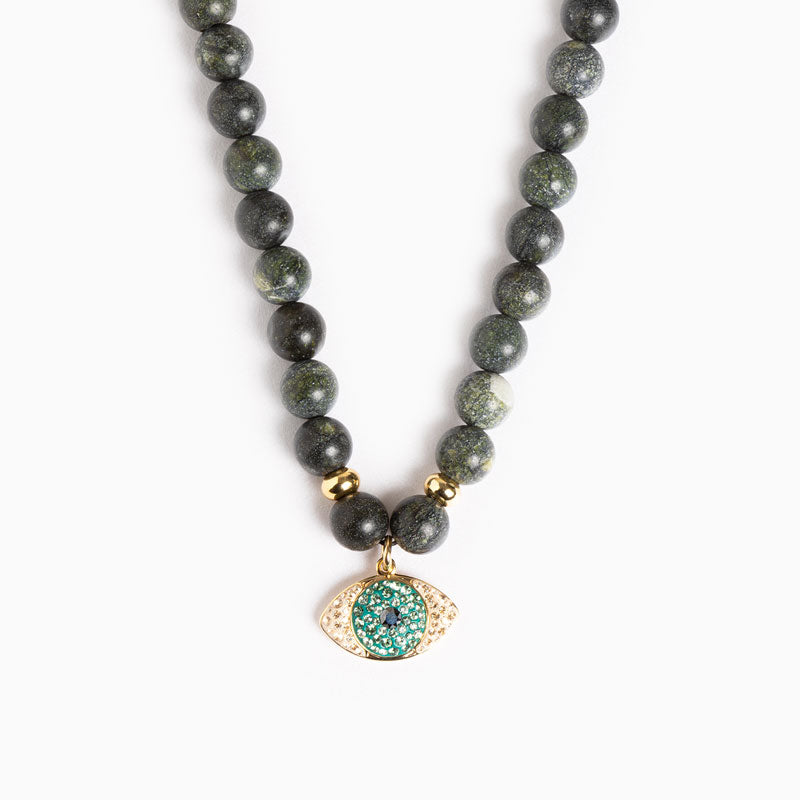 New large pearl eye necklace