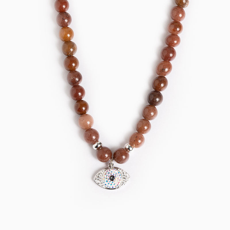 New large pearl eye necklace