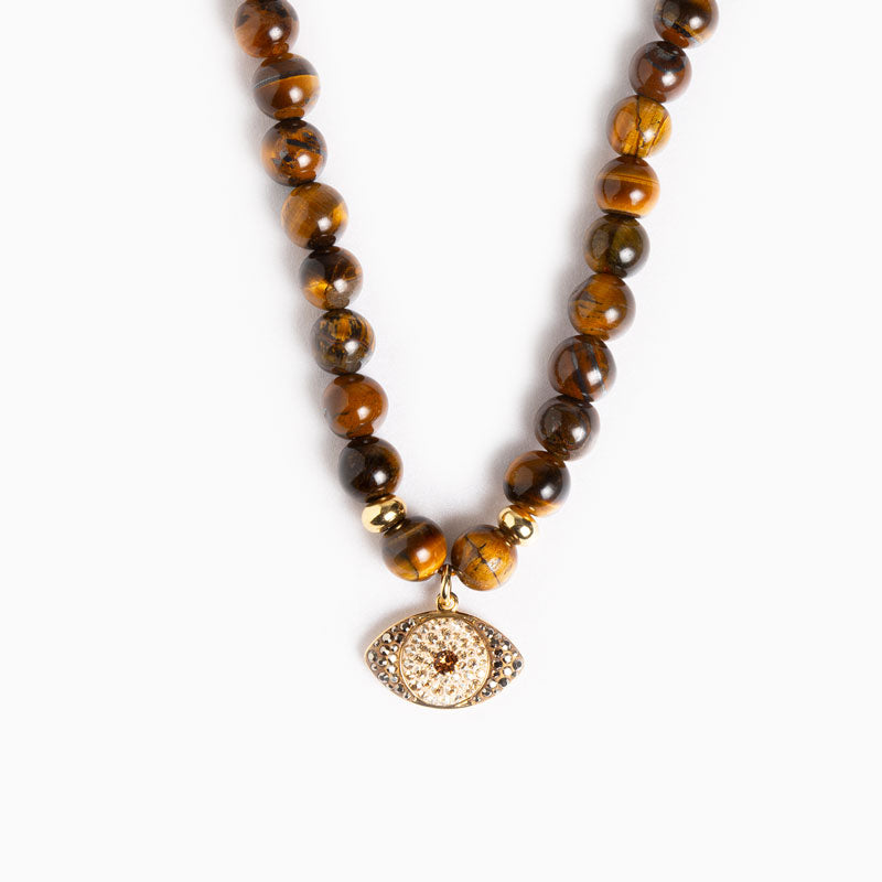 New large pearl eye necklace