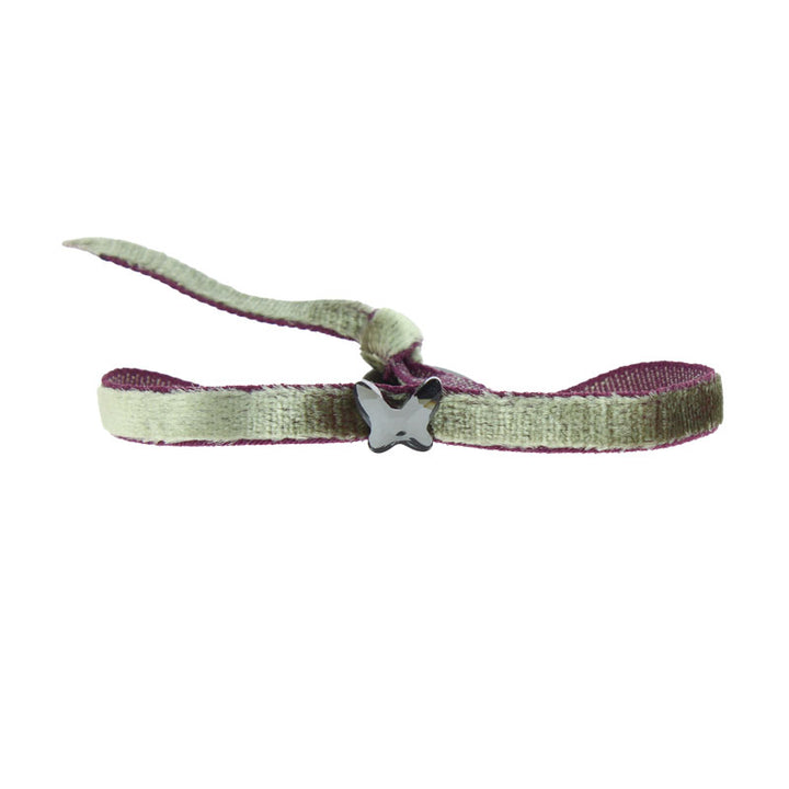 Bracelet papillon stretch velours