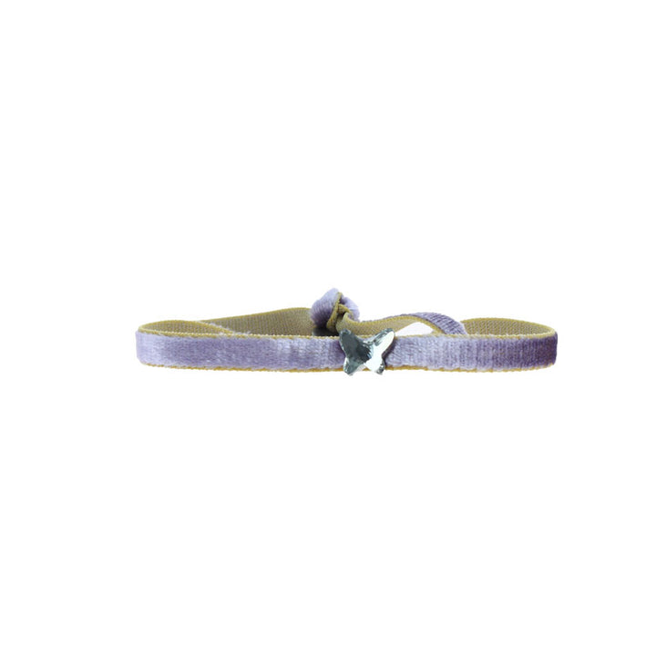 Bracelet papillon stretch velours