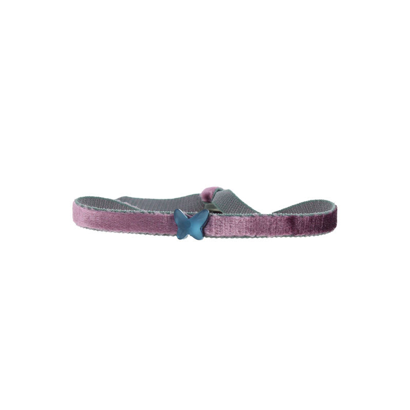 Bracelet papillon stretch velours