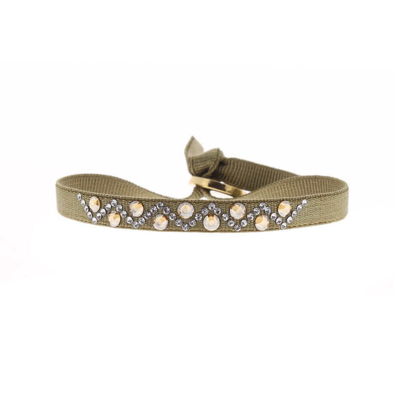 Rhinestone triangle bracelet - 6mm