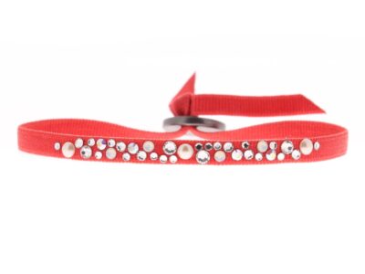 Bracelet Perle 4 - Rouge - Cristal