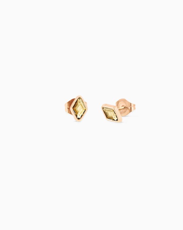 Boucles d oreilles Losange PM - Or Rose - Golden Shadow