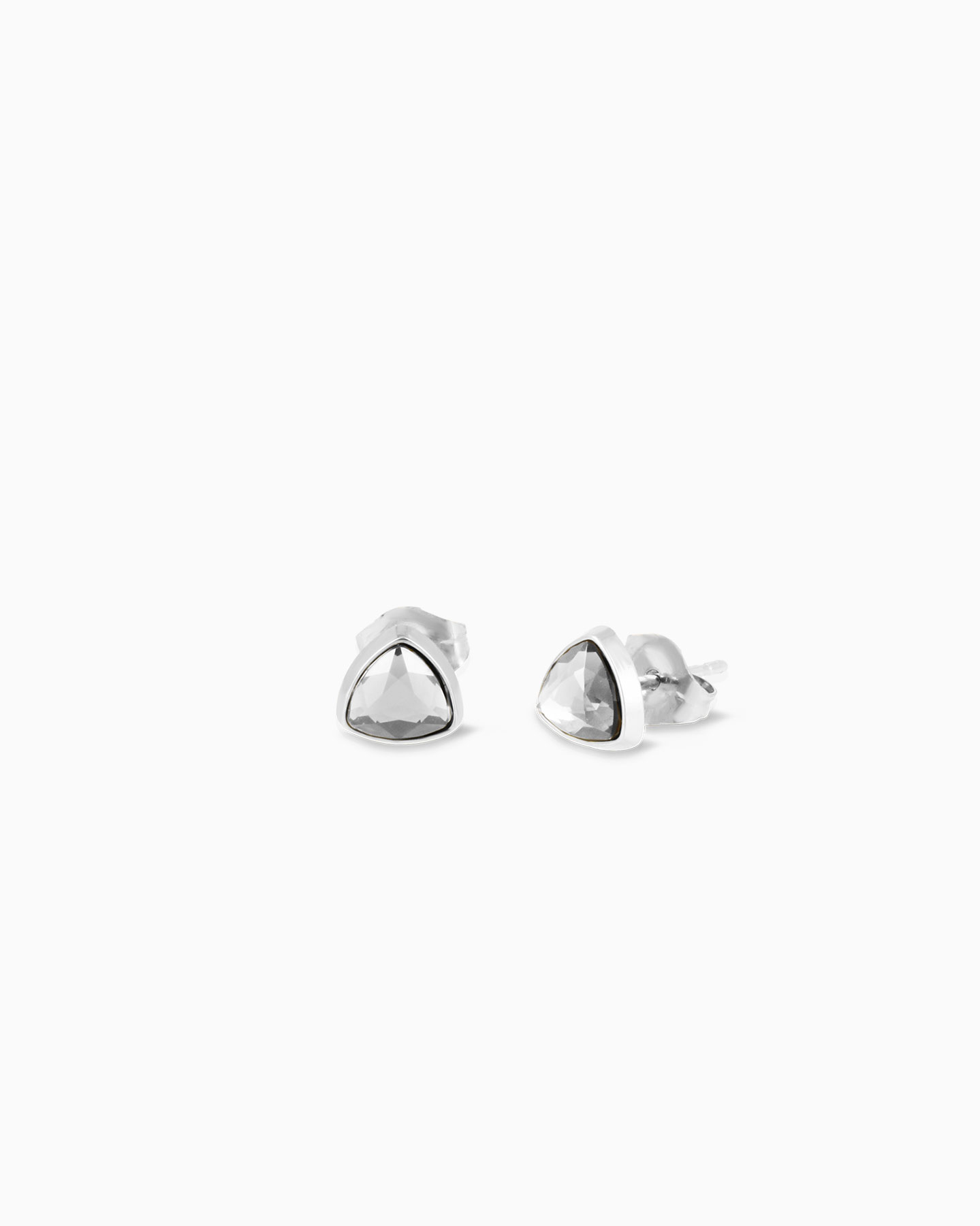 Boucles d oreilles Trilliant PM - Palladium - Cristal