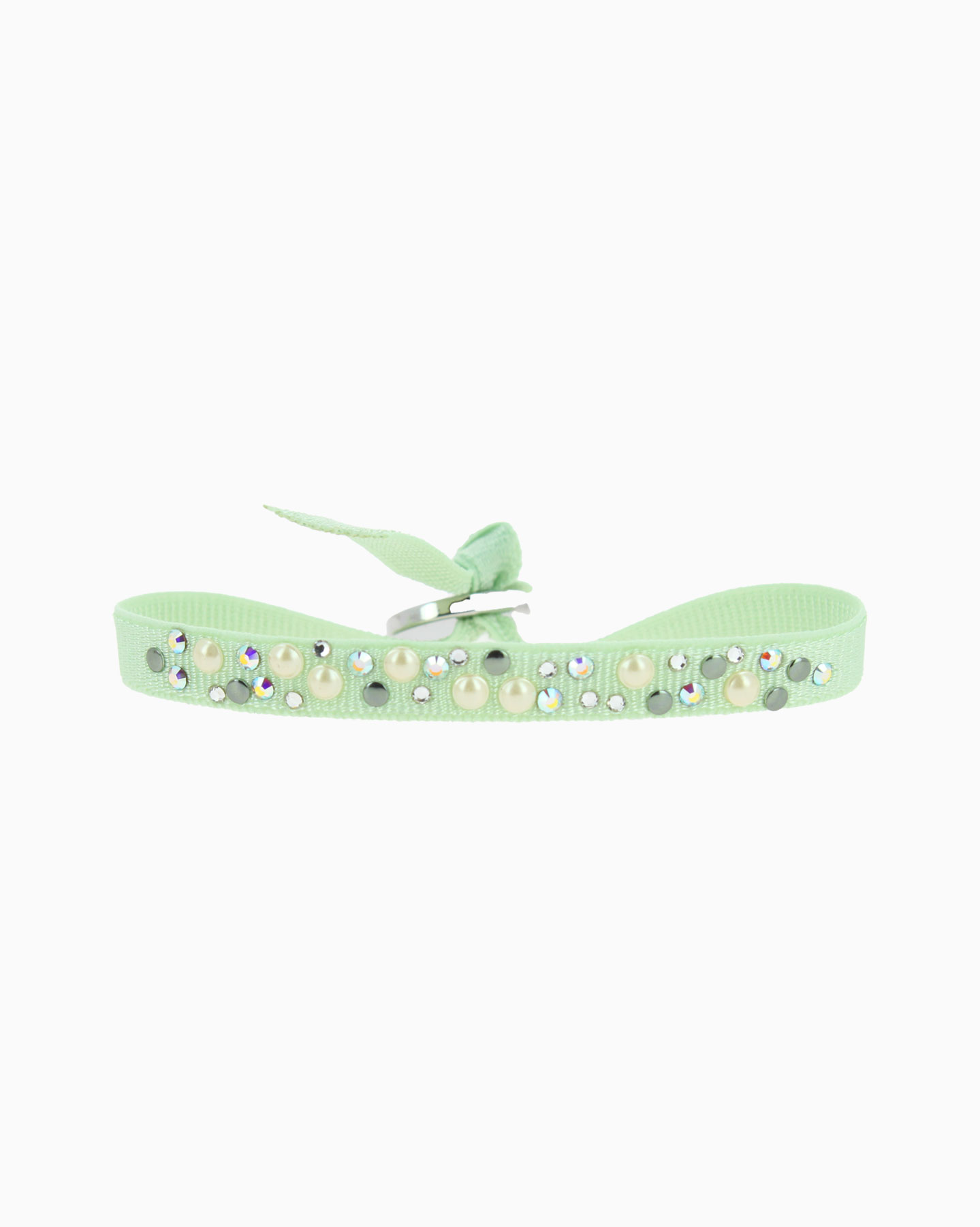 Bracelet Perle 6 - Vert Clair - Cristal